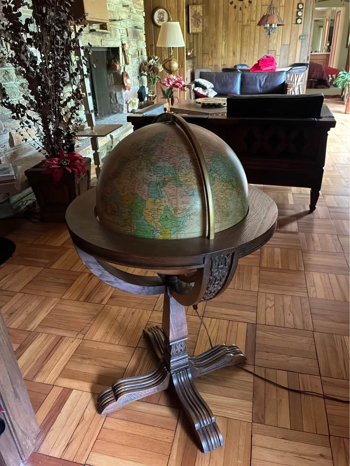 Replogle Heirloom 16-inch Illuminated Floor Globe - Vintage - photo 5