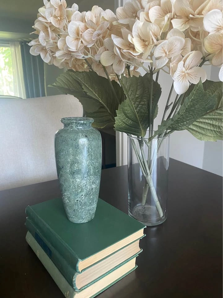 Vintage (90s) Green Marble Vase - photo 2