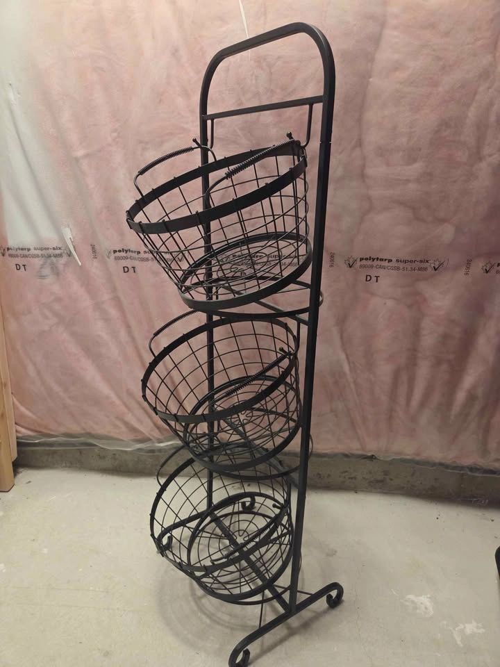 3-Tier Wire Basket Stand - photo 2