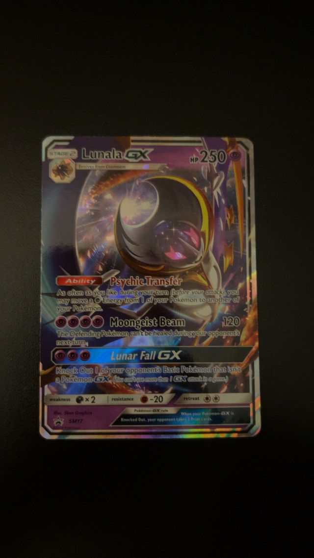 Lunala GX Pokemon Card