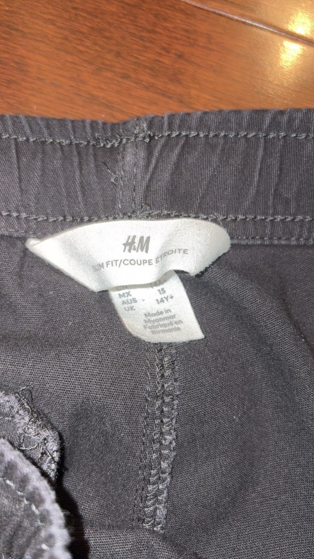 H&M Slim Fit Jogger Pants - Size 15/14Y+ - photo 3