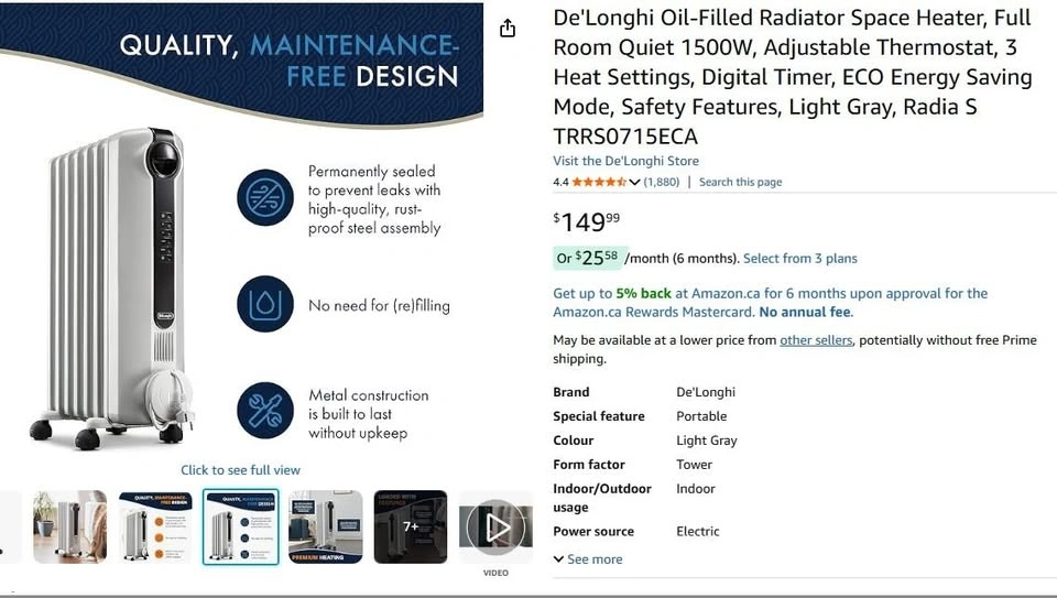 Delonghi Radiant Heater