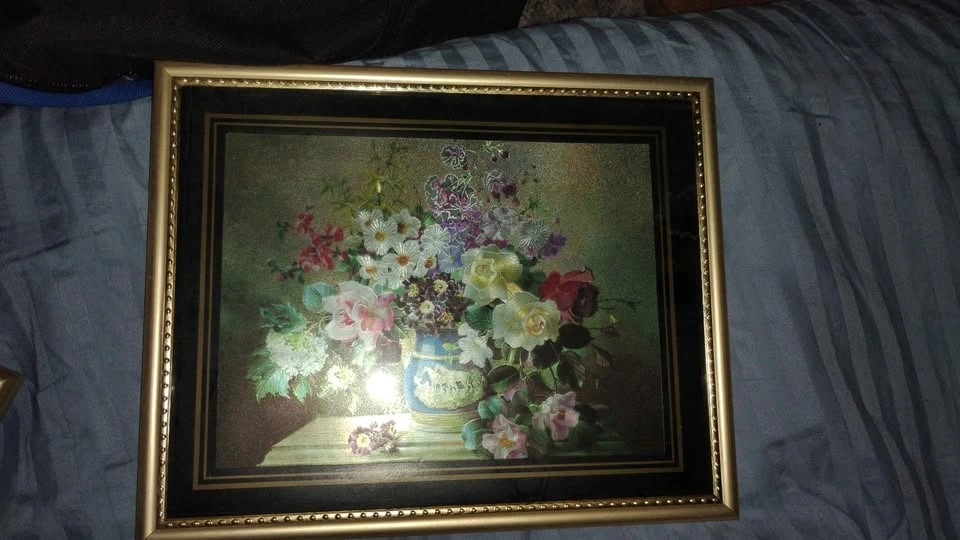 Set of 2 Framed Flower Paintings - photo 4