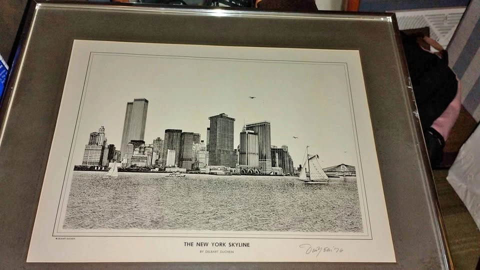 Delbart Duchein New York Skyline Framed Print 1976