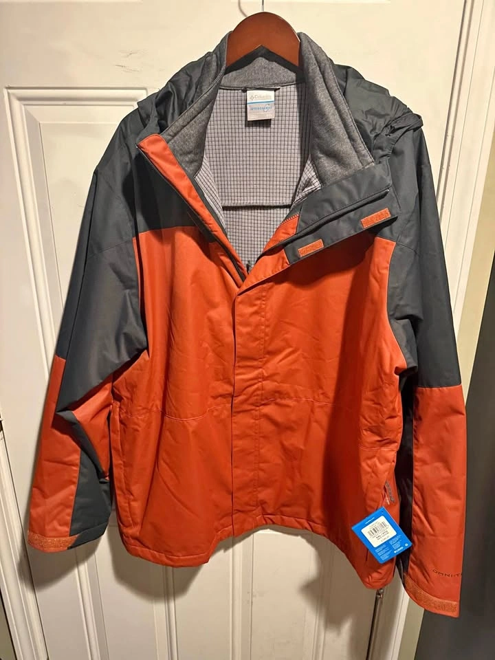 Men's Columbia Hikebound Interchange Jacket - Orange/Gray - XXL