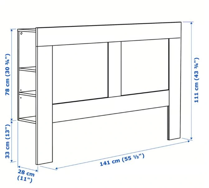 Ikea Full Bed Headboard - Gray - photo 2