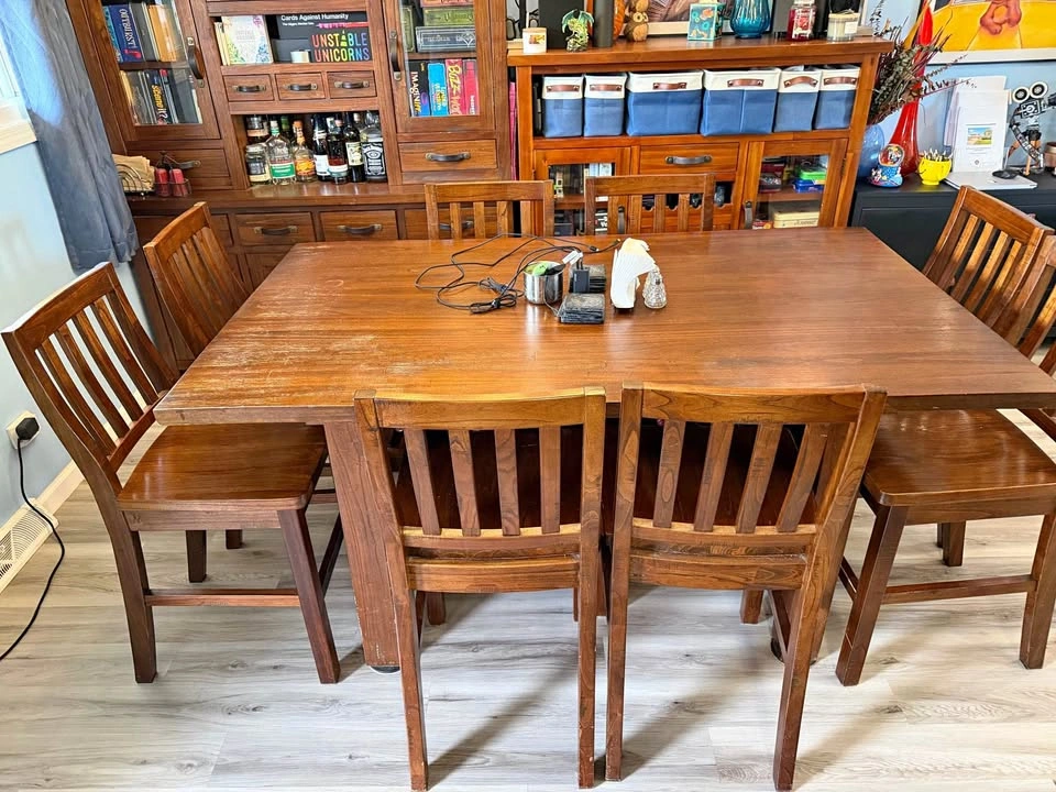 Hillsdale Outback Counter Height Dining Table + 8 Chairs