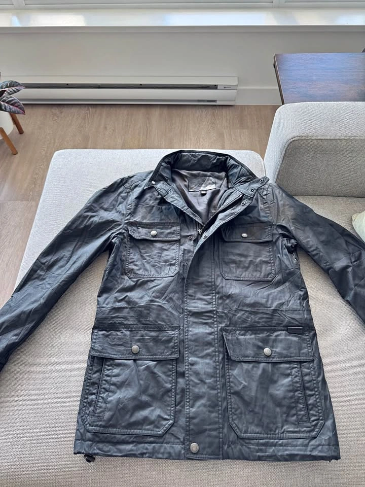 Coach New York Black Waxed Field Jacket XS