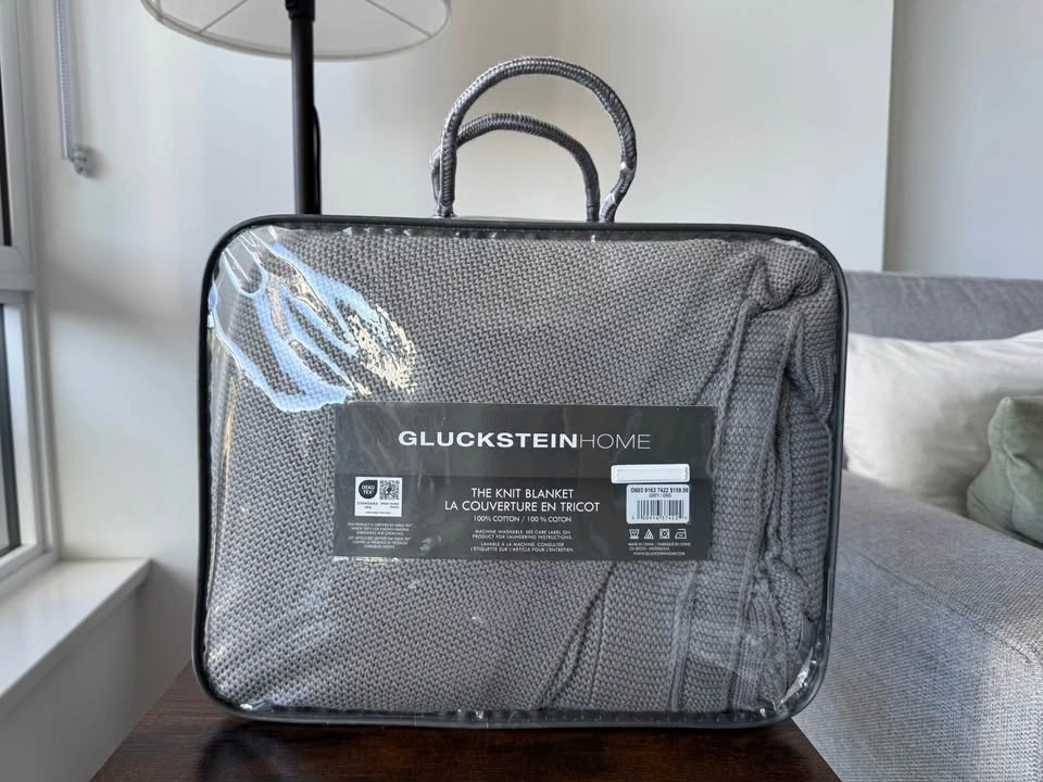 GLUCKSTEINHOME King Grey Knit Blanket - photo 2