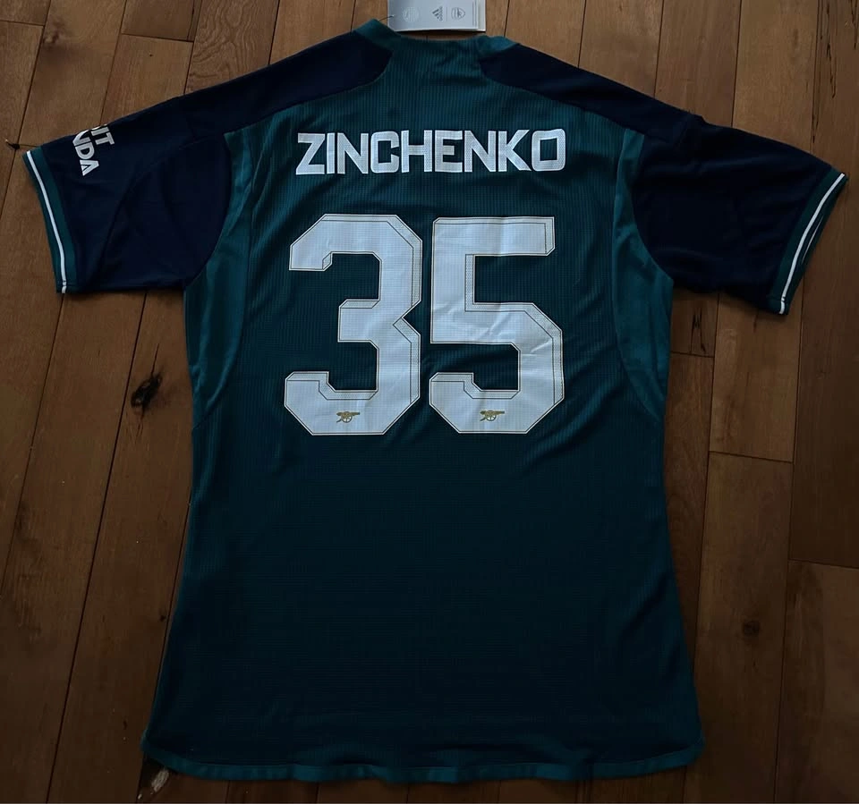 Arsenal Soccer Jersey 2XL (Fits M/L) Zinchenko #35 Player Versio - photo 2