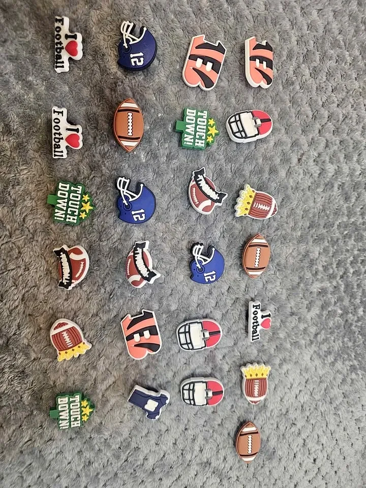 Football Croc Charms