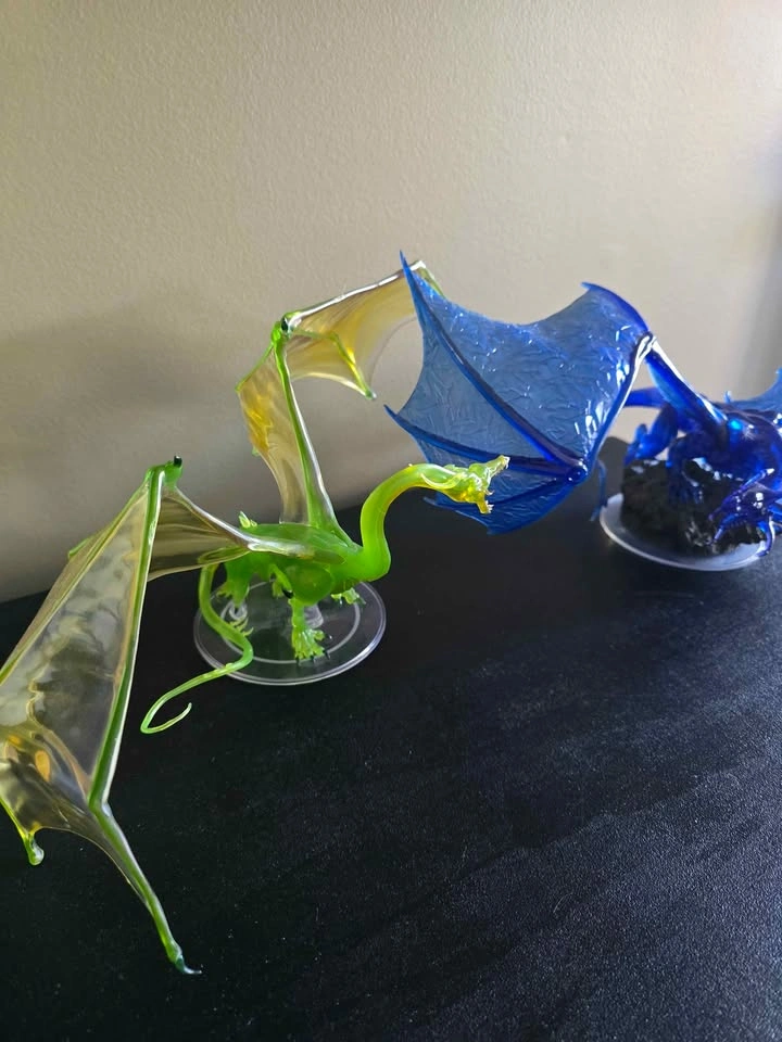 Adult Sapphire & Emerald Dragons - Premium Figurines D&D Icons - photo 3