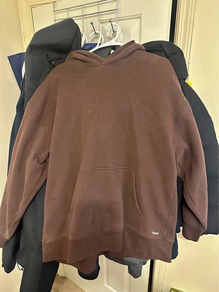 Aritizia Oversized Boyfriend Hoodie Brown
