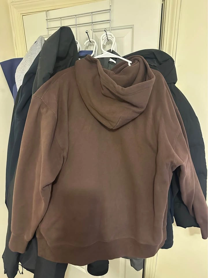 Aritizia Oversized Boyfriend Hoodie Brown - photo 2