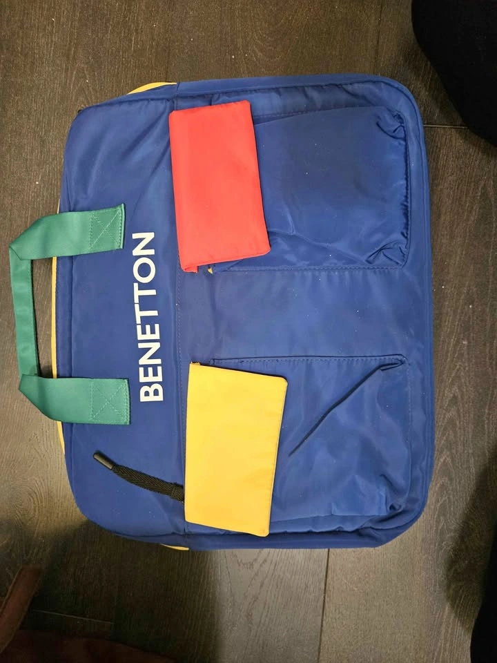 Benetton Blue Laptop Bag