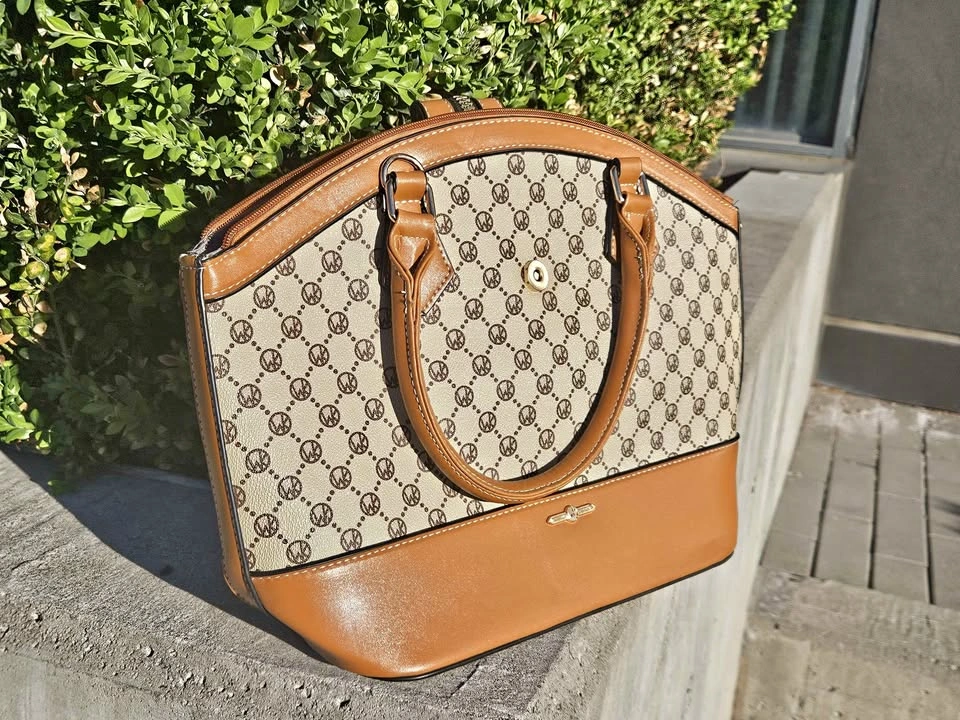 Monogram Two-Tone Top Handle Handbag