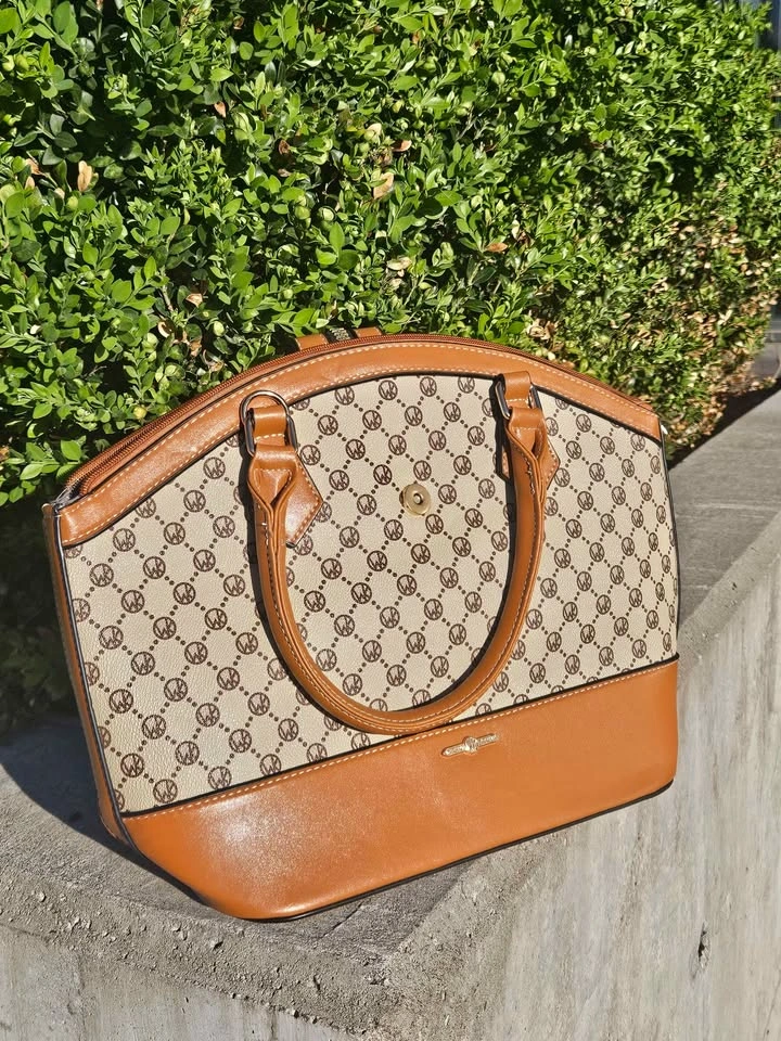Monogram Two-Tone Top Handle Handbag - photo 2