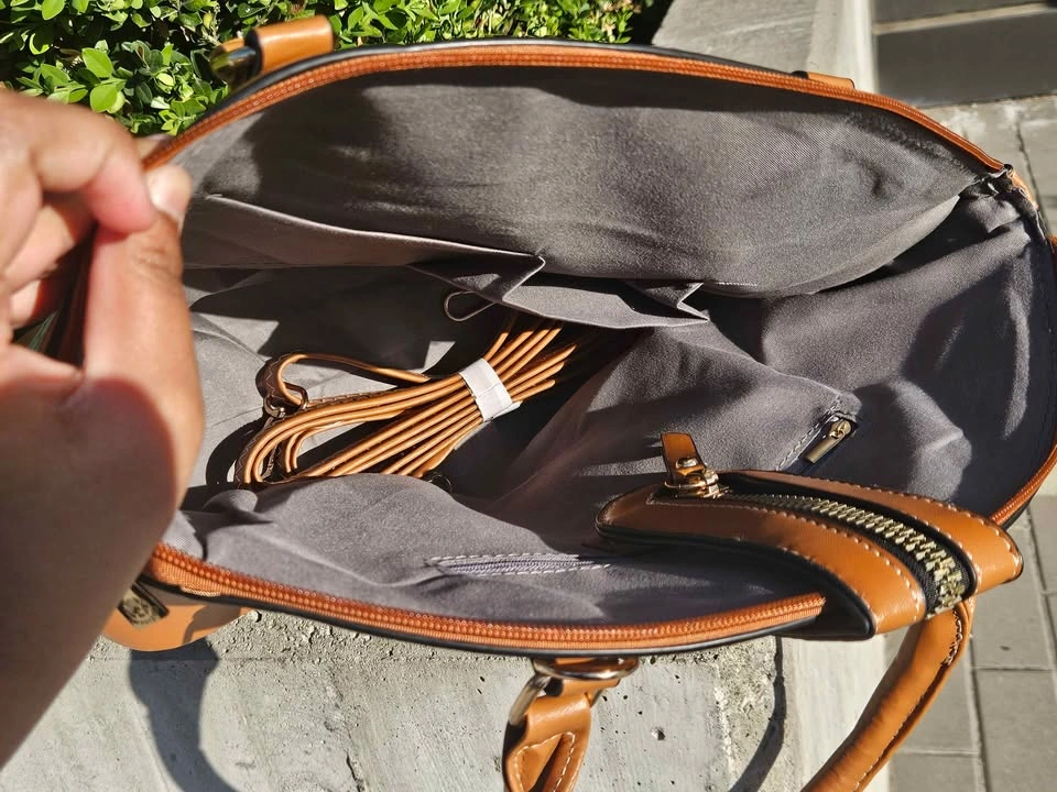 Monogram Two-Tone Top Handle Handbag - photo 4