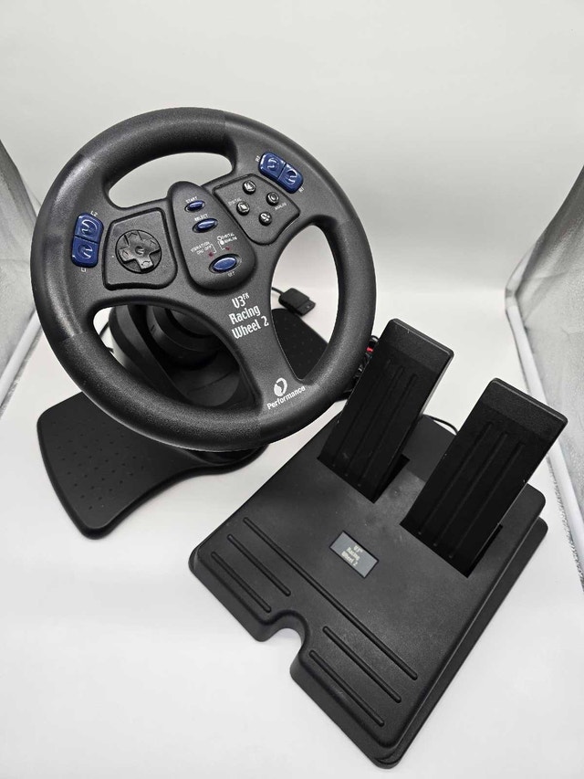 Racing Wheel & Pedals Controller for Playstation 2