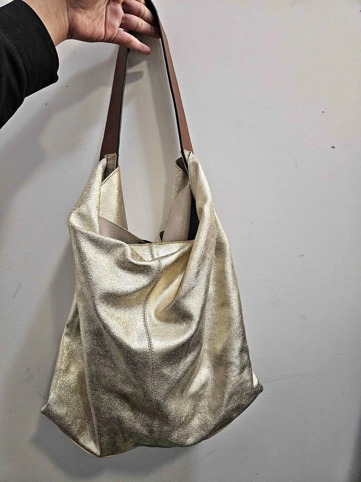 Vintage limited edition Gold metallic hobo bag