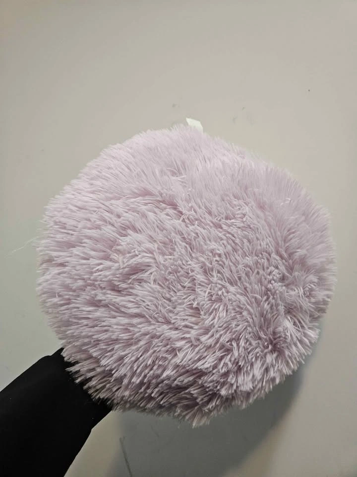 Lavender Faux Fur Round Throw Pillow - photo 2