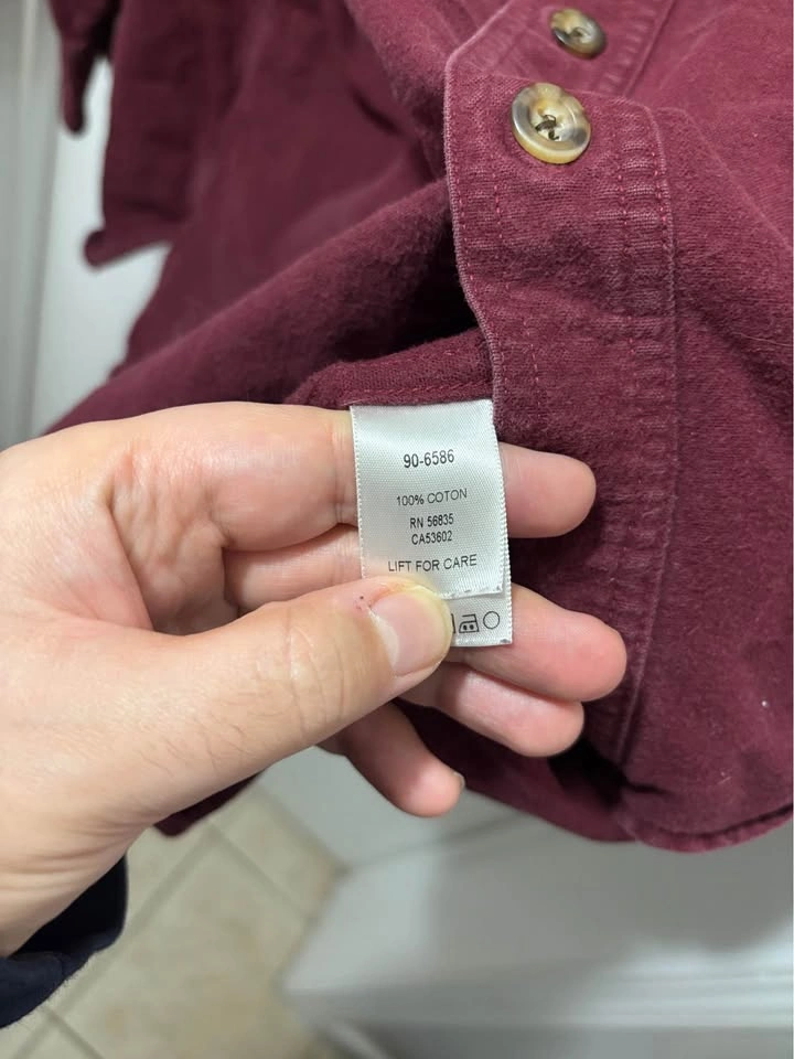 Cabela's Long Sleeve Button-Down Shirt - Burgundy, 3XL - photo 3