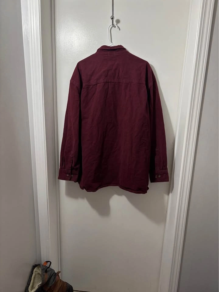 Cabela's Long Sleeve Button-Down Shirt - Burgundy, 3XL - photo 4
