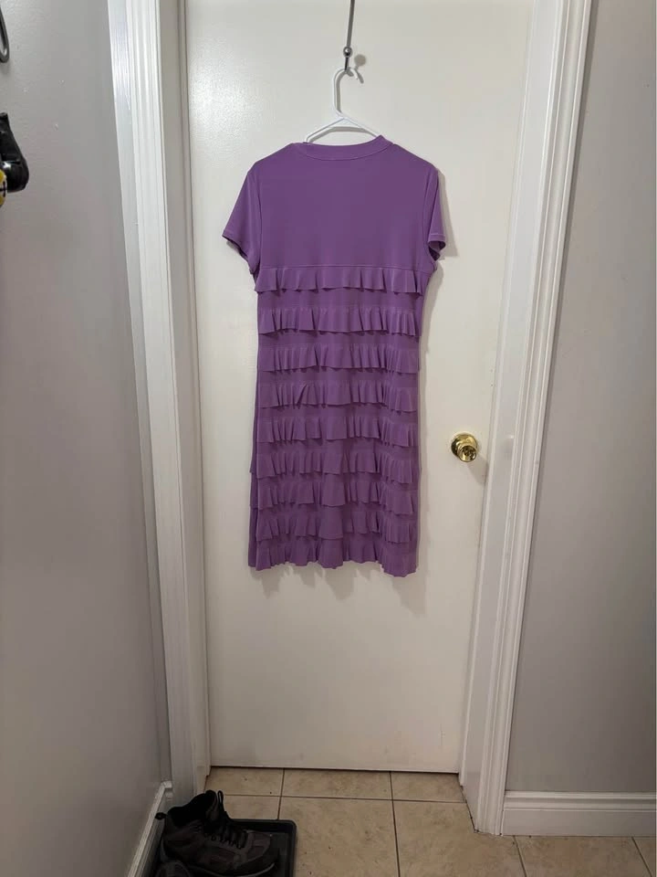 Bailey Purple Ruffle Tiered Dress Size Large - photo 3