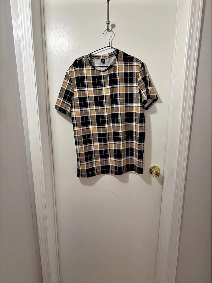 Manfinity XL Plaid Short Sleeve T-Shirt