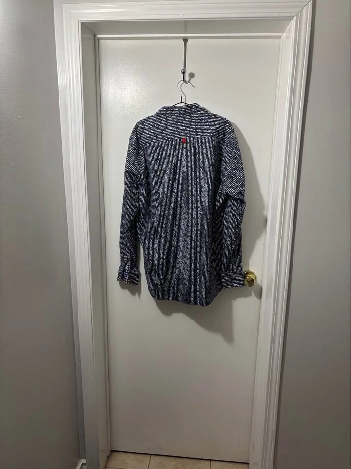 Sloane Men's Patterned Button Down Shirt Size 8 - photo 3