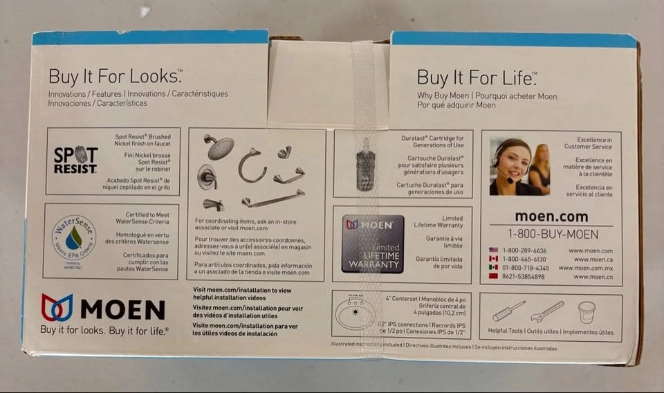 NEW Moen Oxby Bathroom Faucet - Spot Resist Brushed Nickel (Seal - photo 2