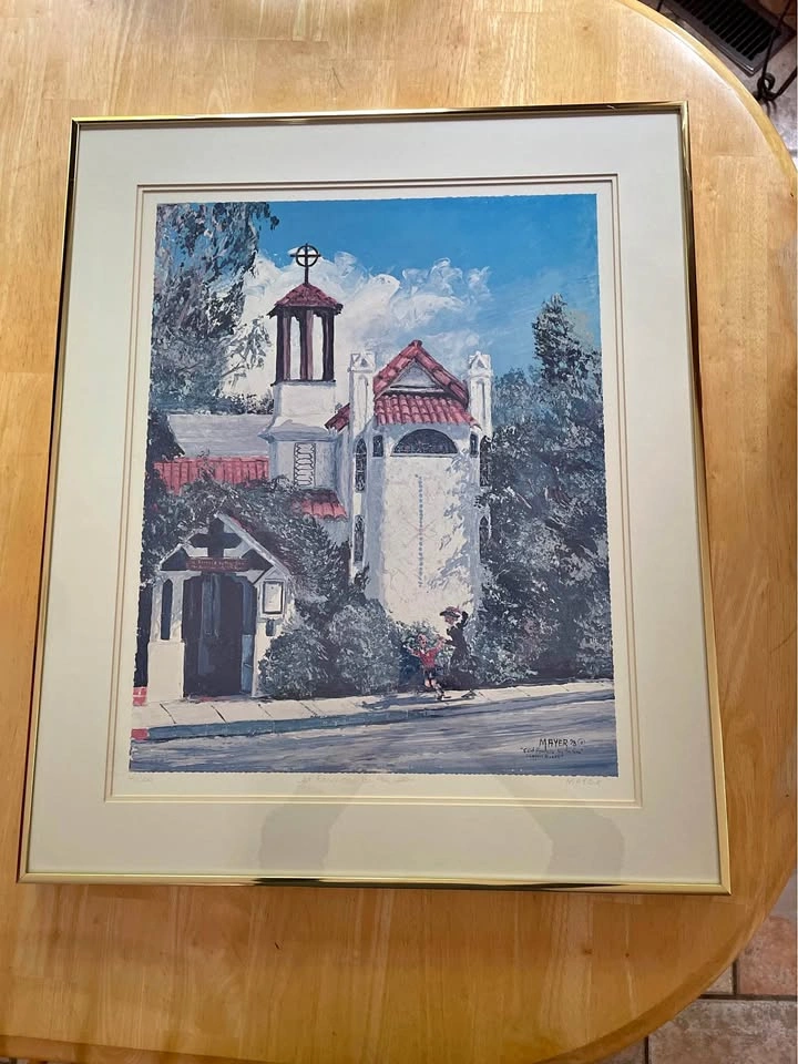 Ruth Mayer Saint Francis by the Sea Laguna Beach Print 1978