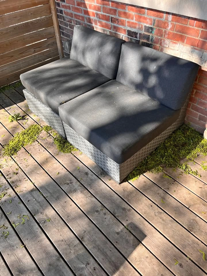 Outdoor Loveseat - Dark Grey - 60"L x 42"W