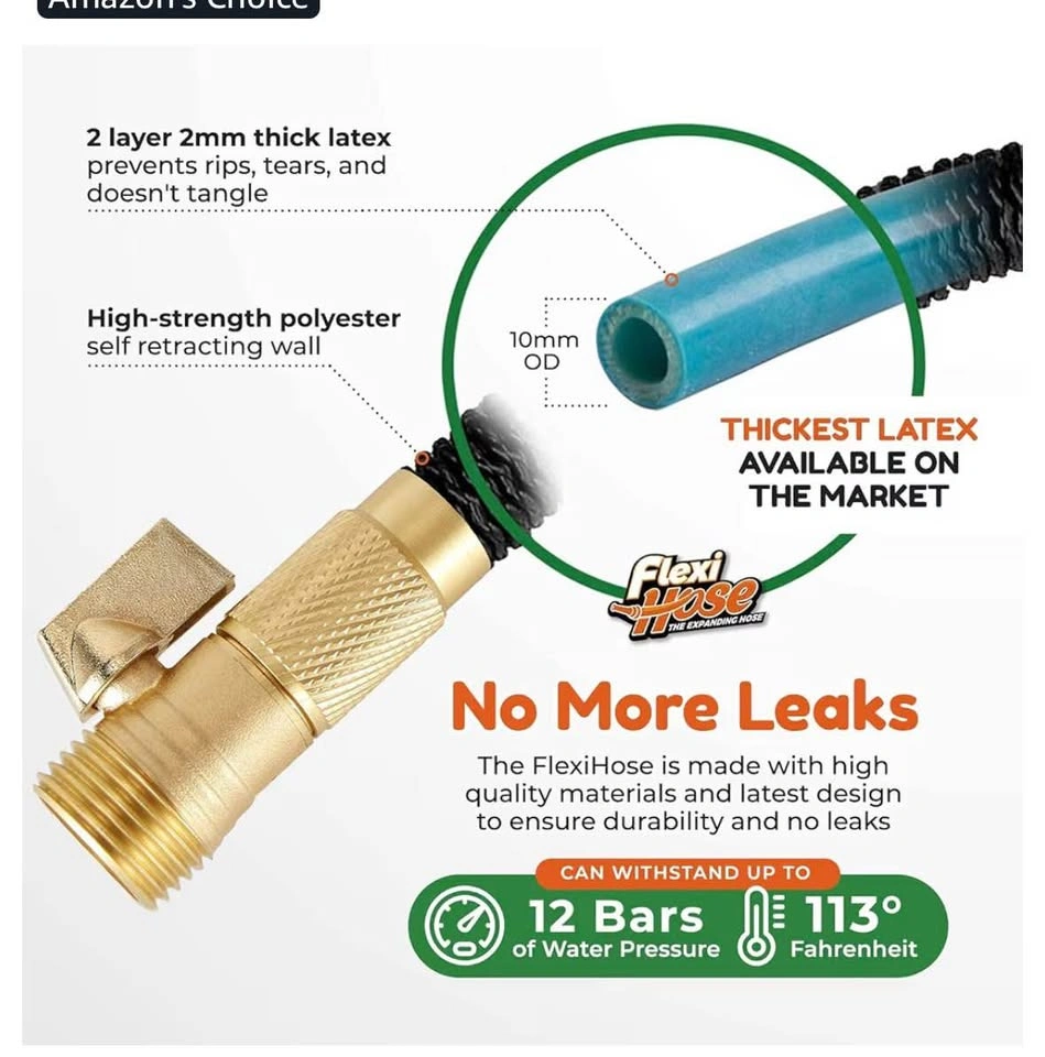 Flexi Hose Plus 75ft Expandable Garden Hose Set - 8-Function Noz - photo 3