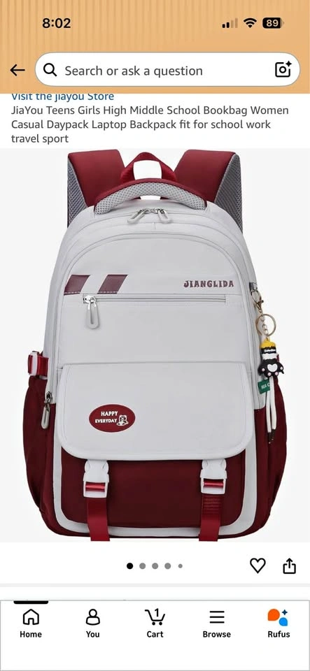 Cute Teens Girls Casual Daypack - Multi-Pocket Laptop Backpack