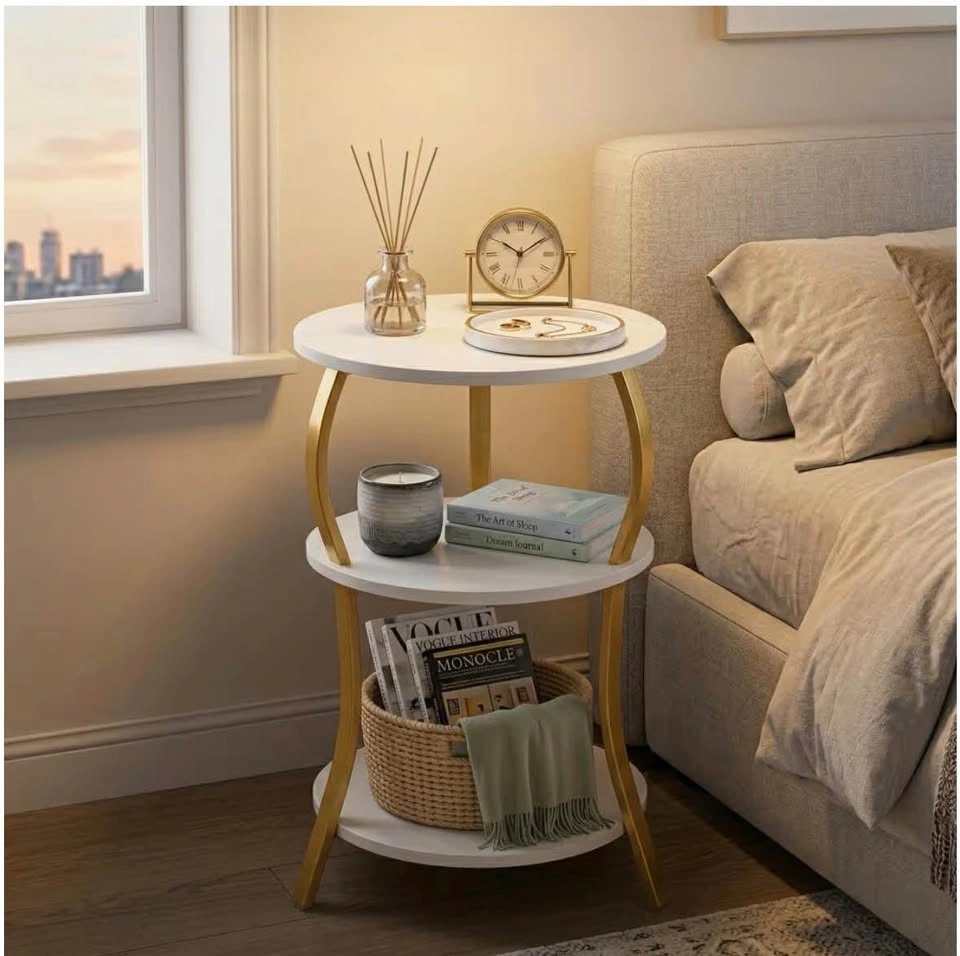 3-Tier Round End Table - Slim Waist Sofa Side Table (NIB) - photo 3