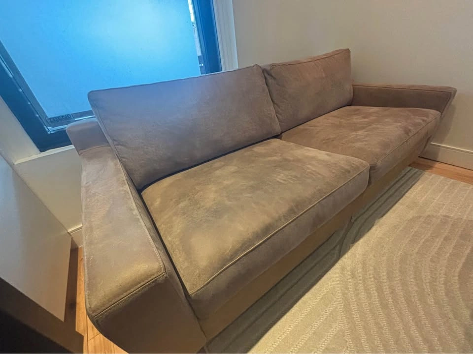 Custom Made Leather Couch - photo 3