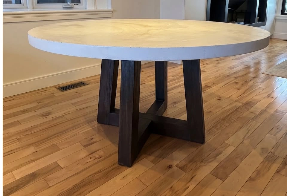 Concrete Round Dining Room Table