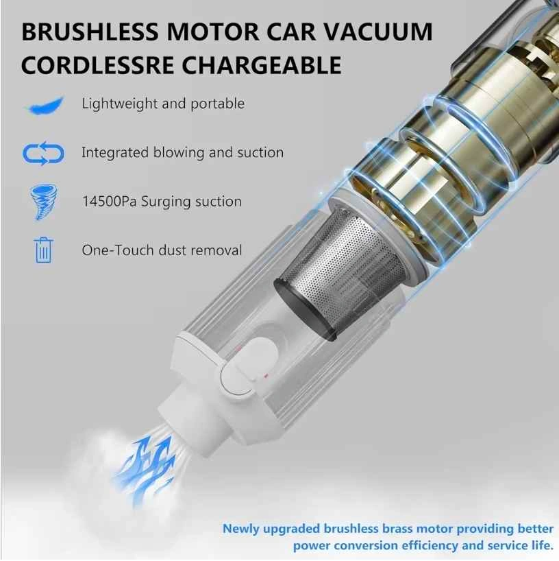 Portable Air Duster Vacuum Cordless Rechargeable Brushless Motor - photo 4