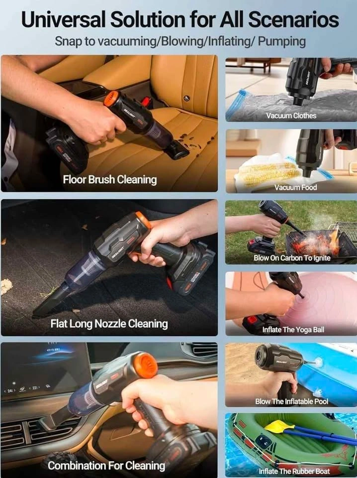 SEALLIGHT Cordless Handheld Vacuum Blower Inflator Kit - photo 3