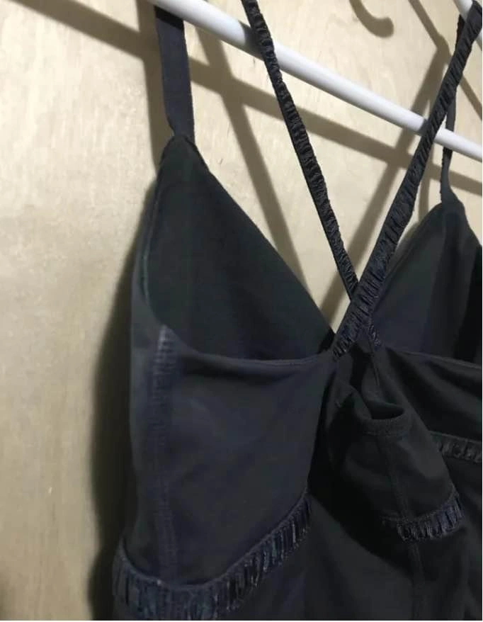 Lululemon Black Criss Cross Tank Top Size 6 - photo 5