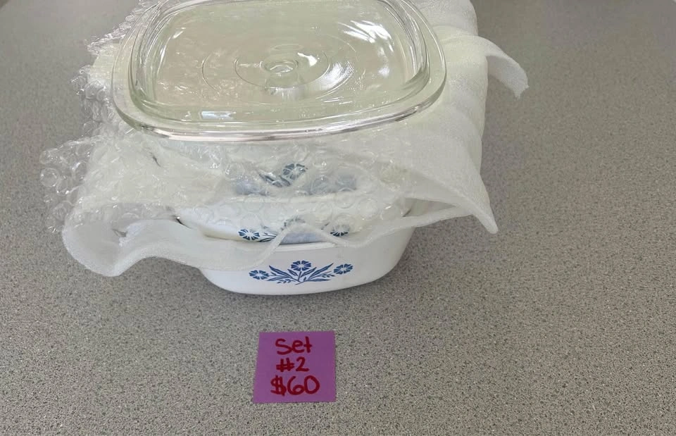 Vintage Blueflower Corning Ware Set #2 - $60