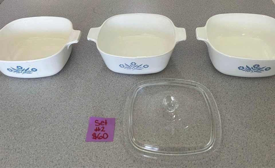 Vintage Blueflower Corning Ware Set #2 - $60 - photo 4