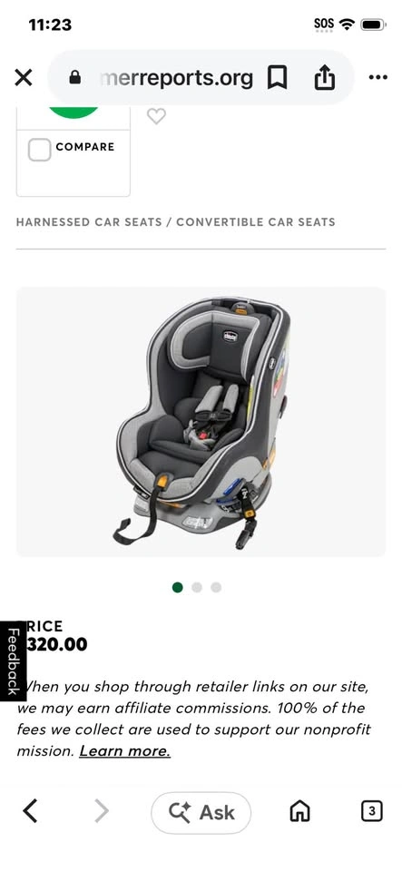 Chico Extend To Fit Convertible Car Seat - photo 3