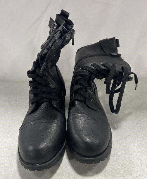 New Black DREAM PAIRS Mission Winter Mid Calf Lace Up Boots - photo 5