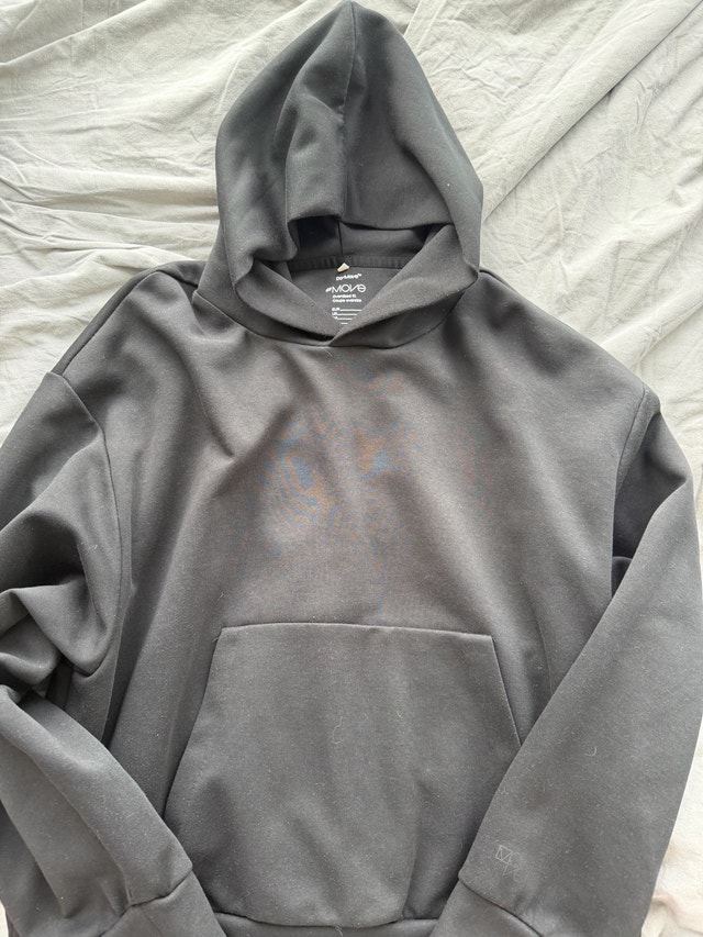 "DryMove" Men's Activewear Black Hoodie - Size L - photo 2