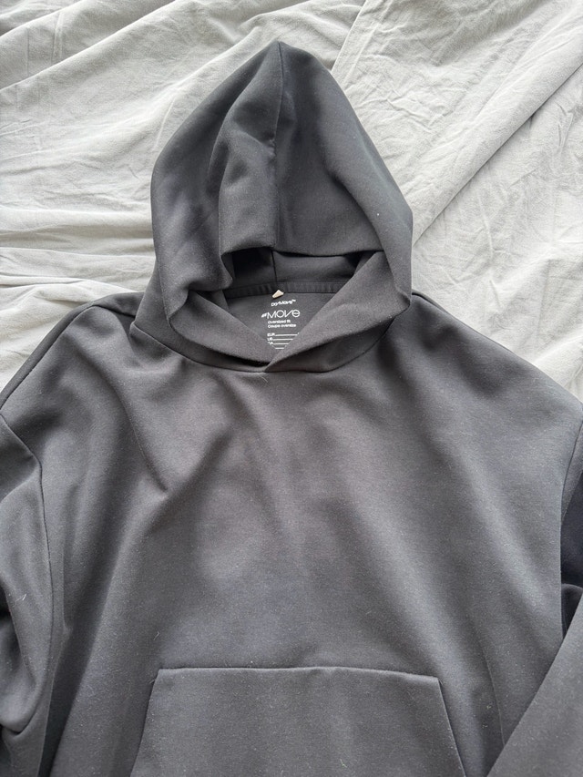 "DryMove" Men's Activewear Black Hoodie - Size L - photo 3