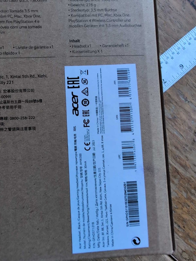 Acer GH501 Gaming Headset unopened box - photo 3