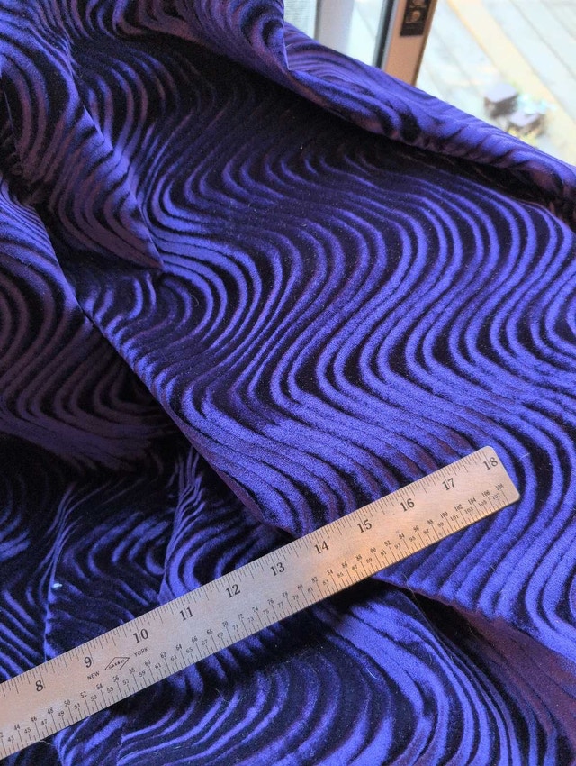 Velvet purple bean bag chair - photo 2