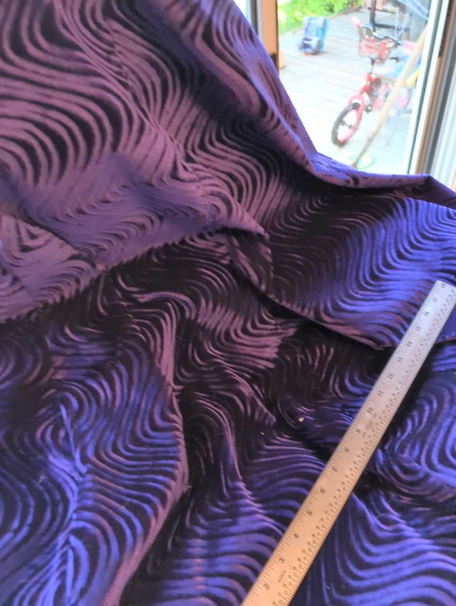 Velvet purple bean bag chair - photo 3